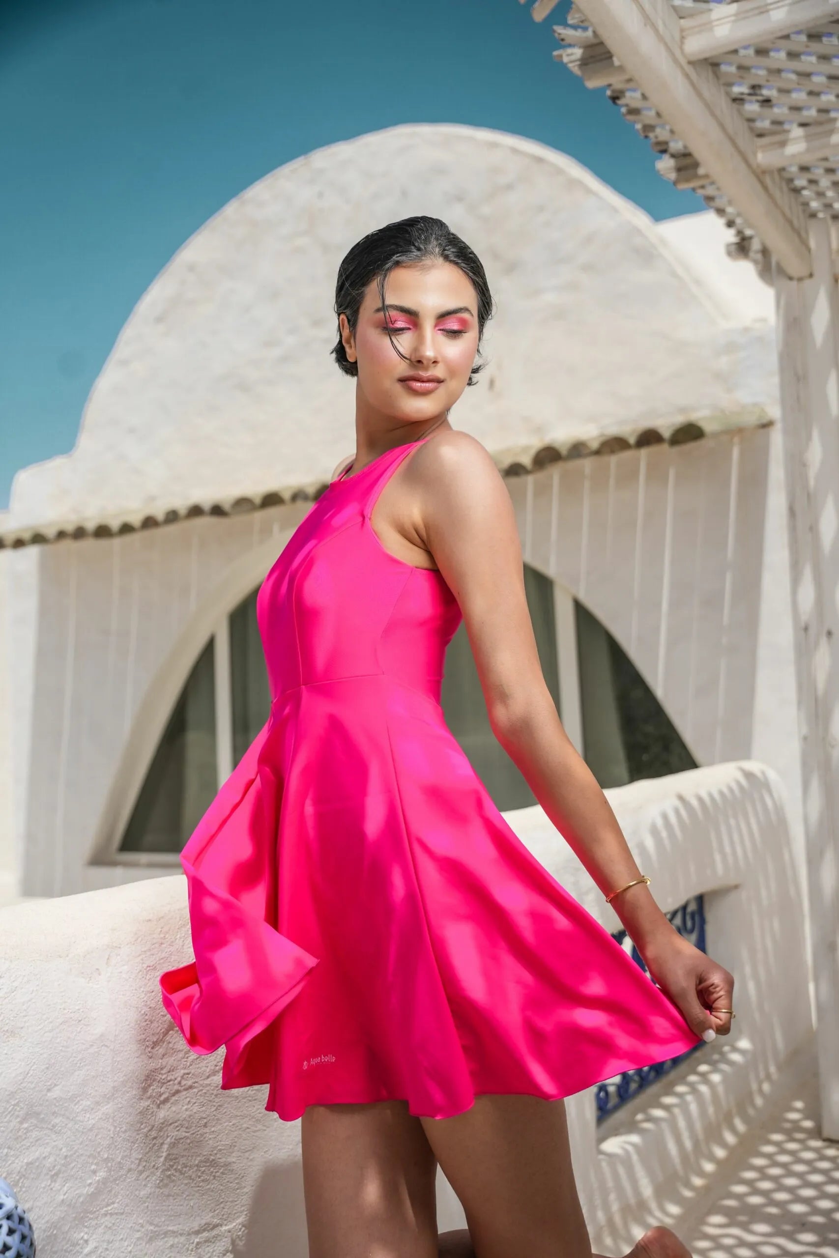 Fuchsia – Aqua Tear Dress