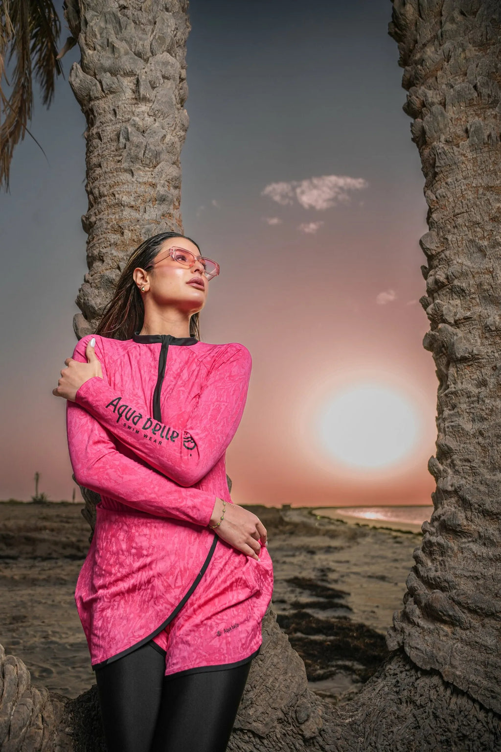 Blush Zebra – Wave Zip BURKINI