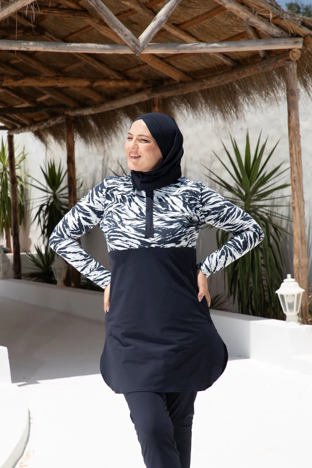 Midnight Zebra – Full Cover BURKINI