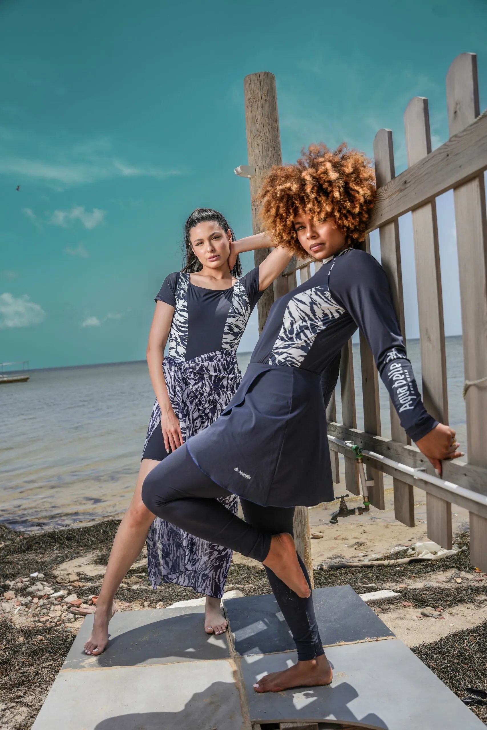 Midnight Zebra – Active Romper