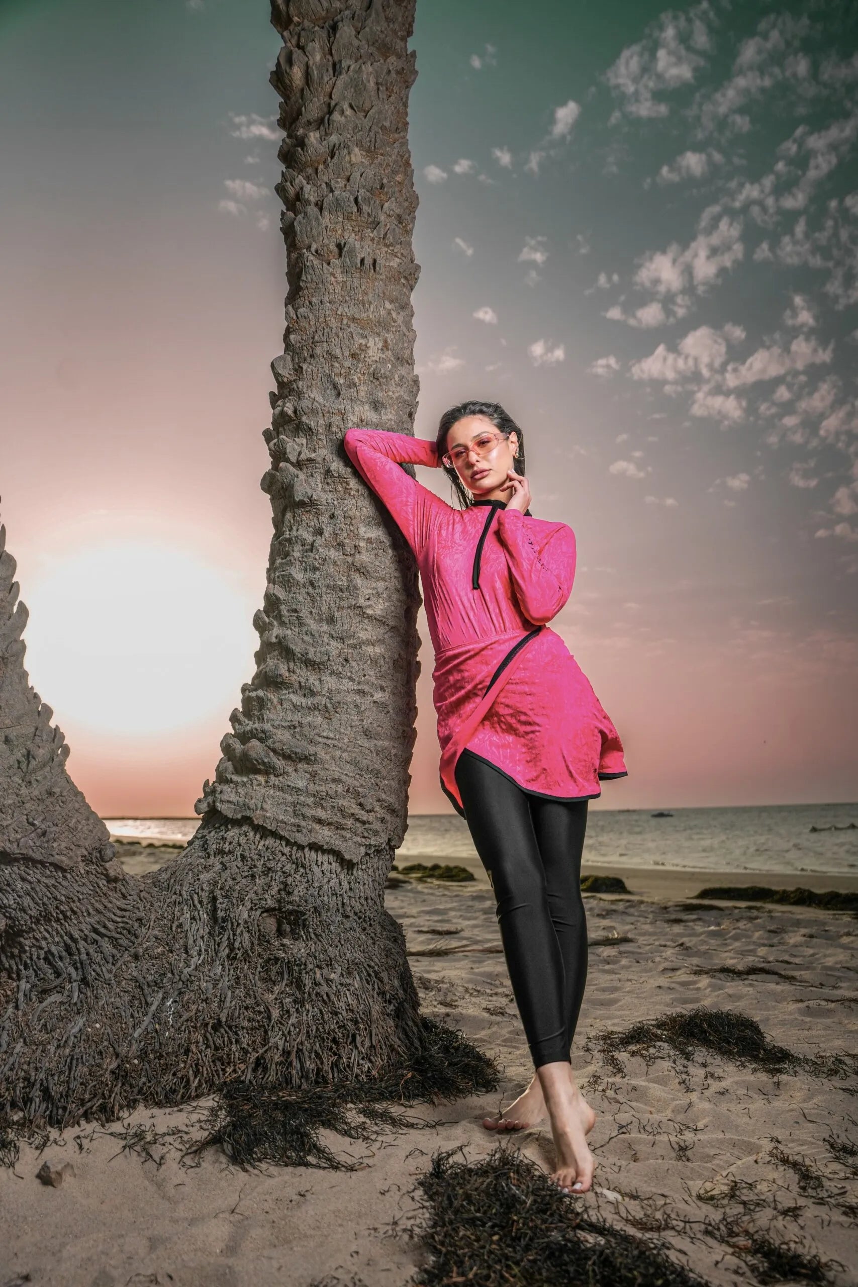 Blush Zebra – Wave Zip BURKINI