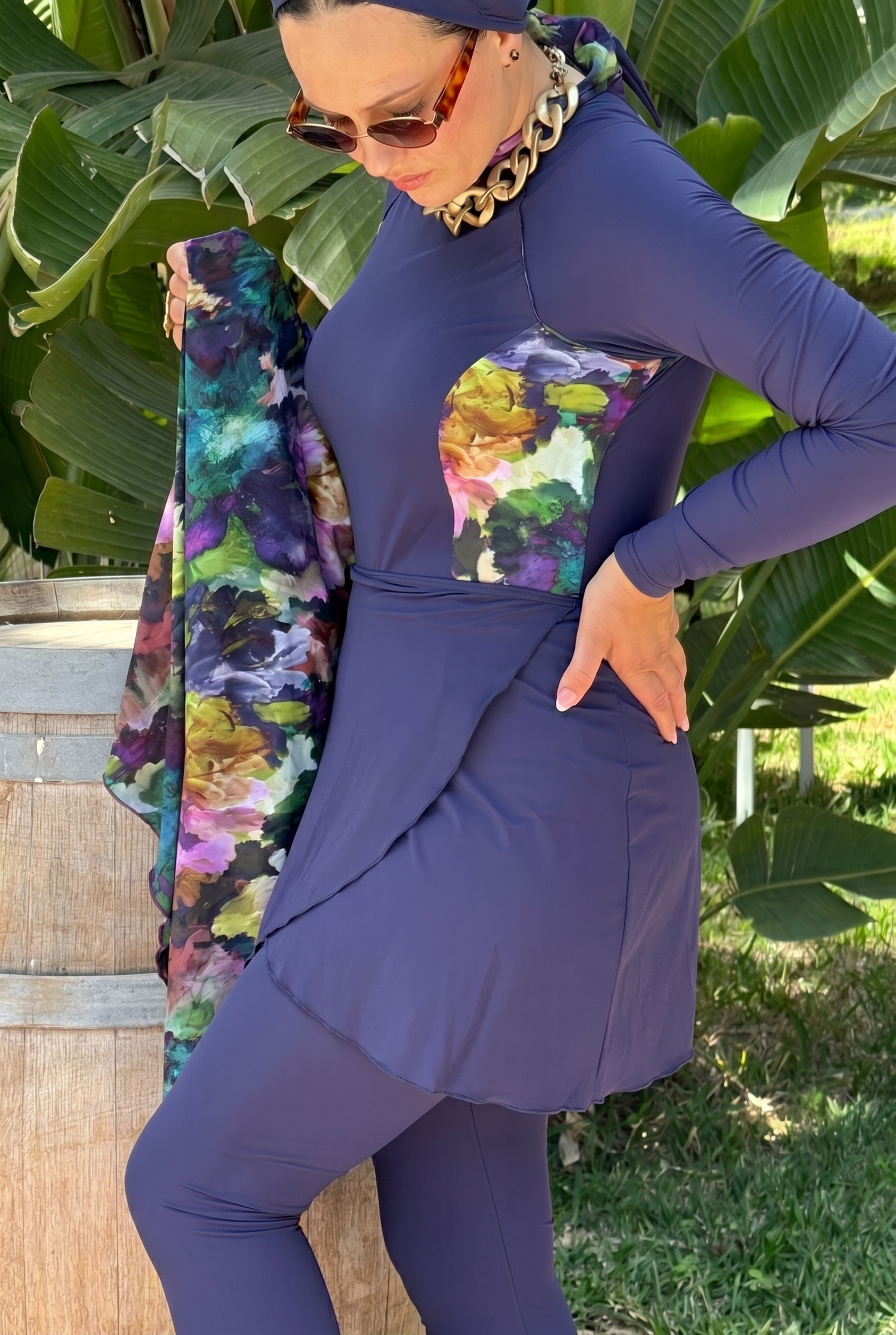 Blue Como - Tide Curve Burkini