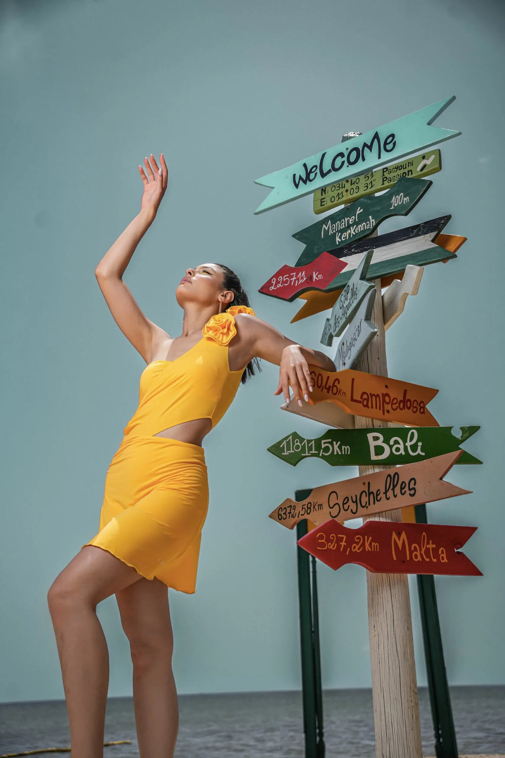 Mustard Yellow – Soft Flower Dress