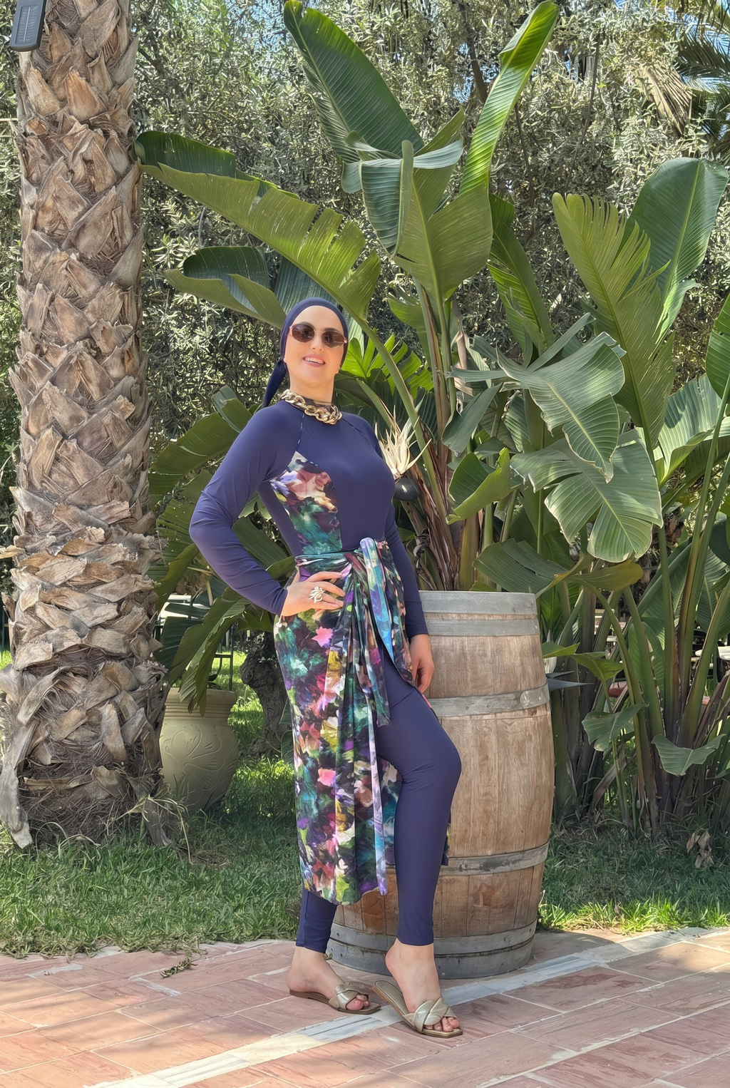 Blue Como - Tide Curve Burkini