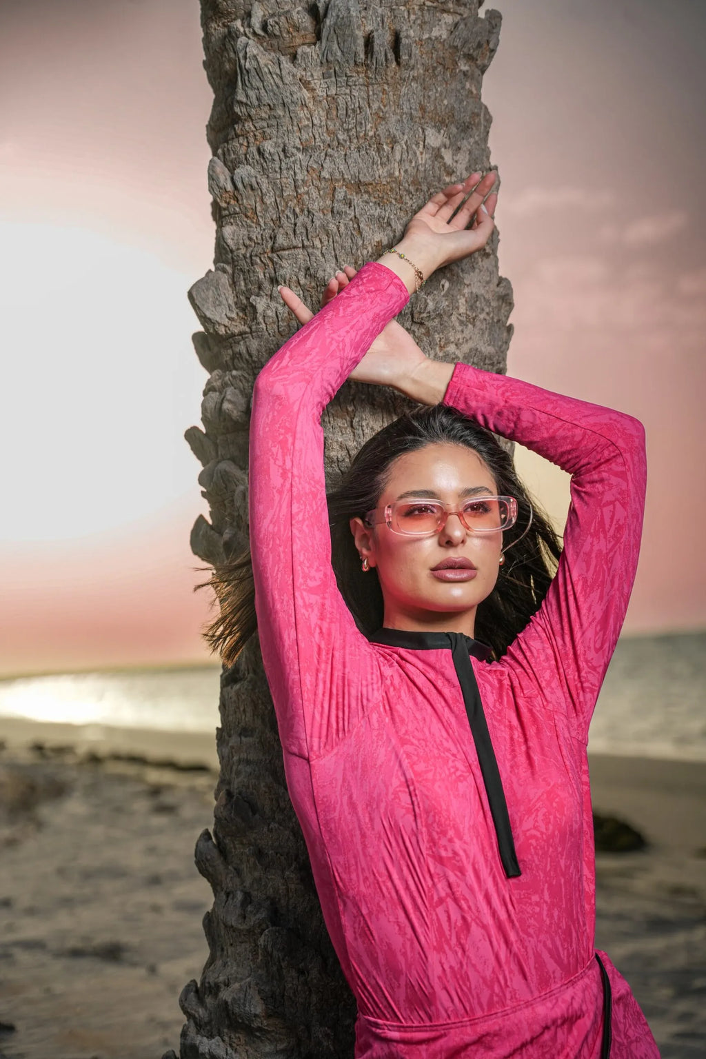 Blush Zebra – Wave Zip BURKINI