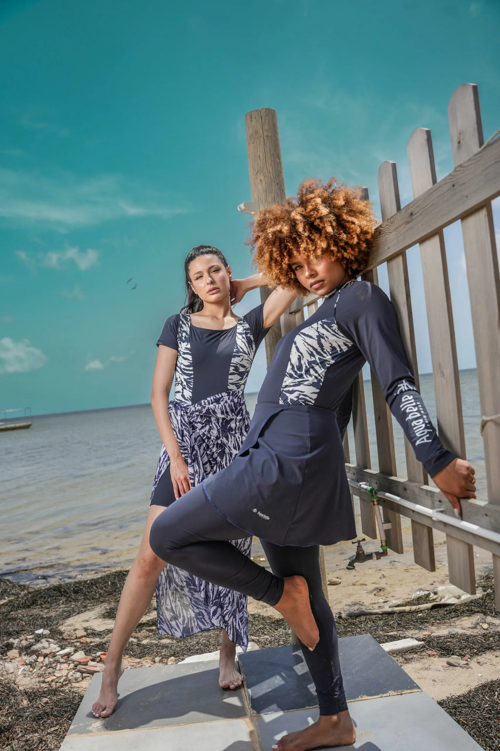 Midnight Zebra – Tide Curve BURKINI