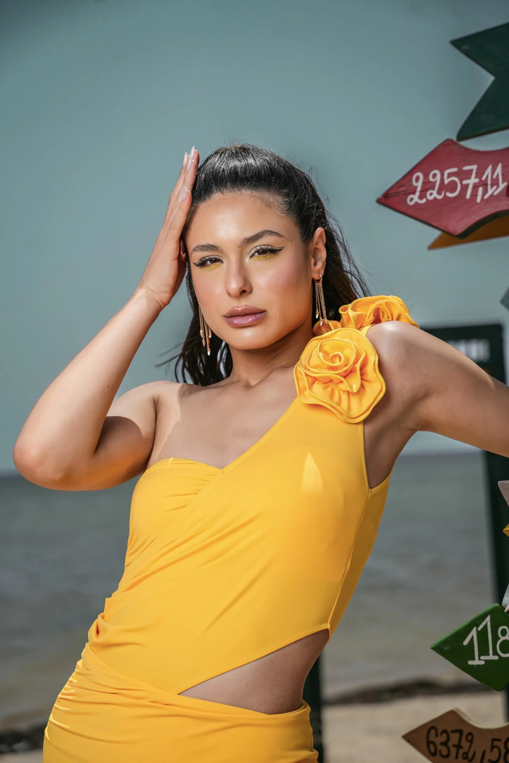 Mustard Yellow – Soft Flower Dress