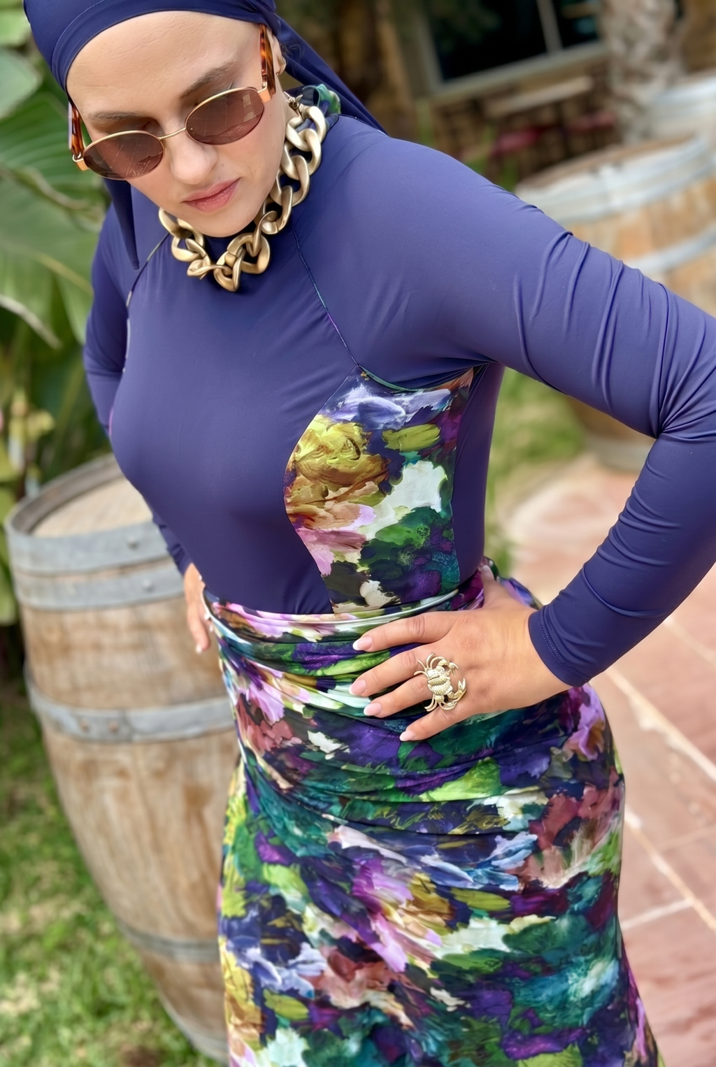 Blue Como - Tide Curve Burkini