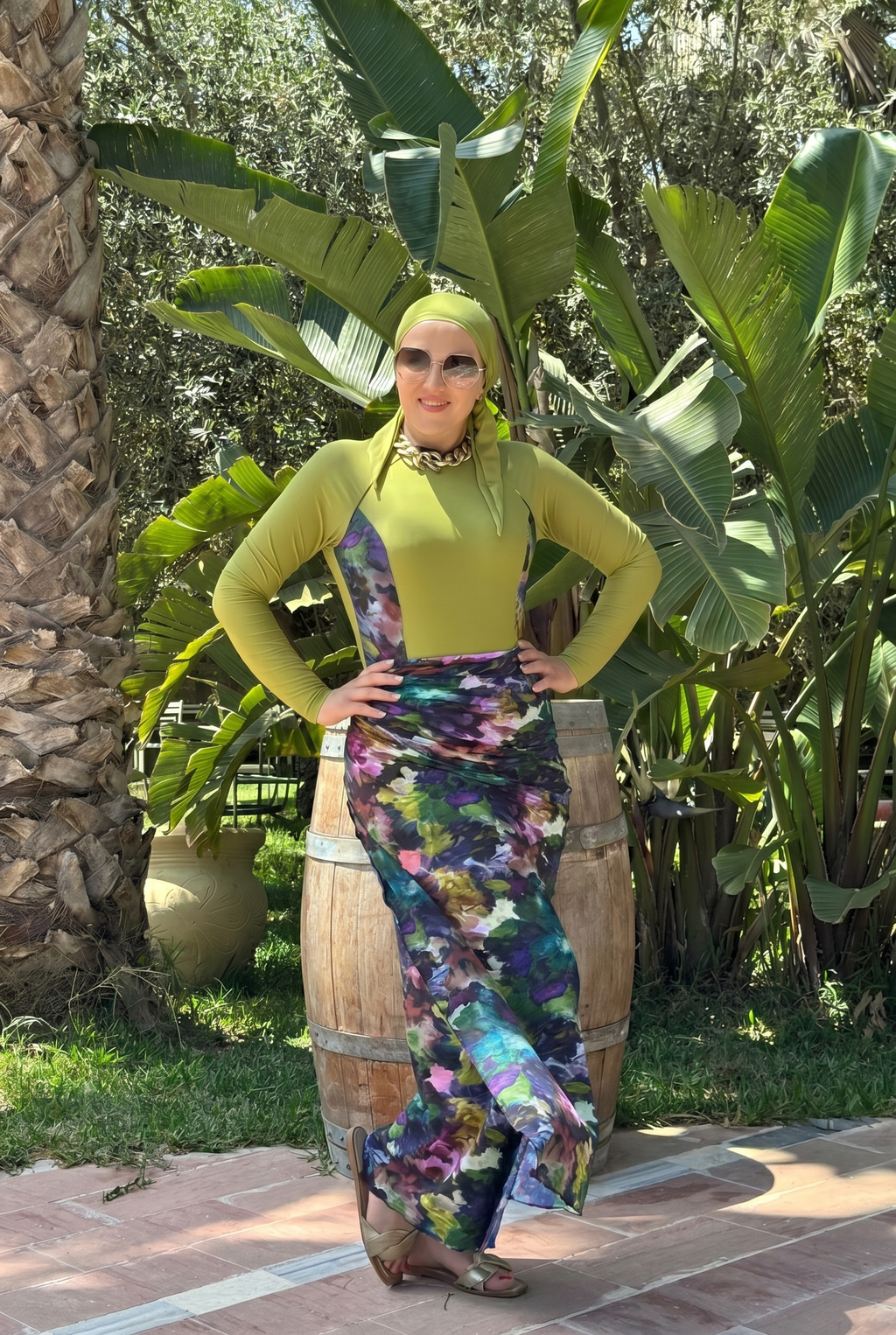 Olive Green Como - Tide Curve Burkini