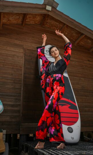 Red and Black Floral - Sea Whisper Set