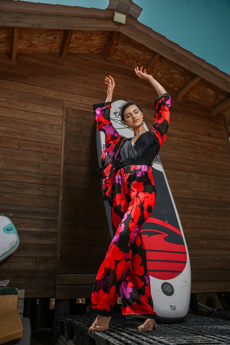 Red and Black Floral - Sea Whisper Set