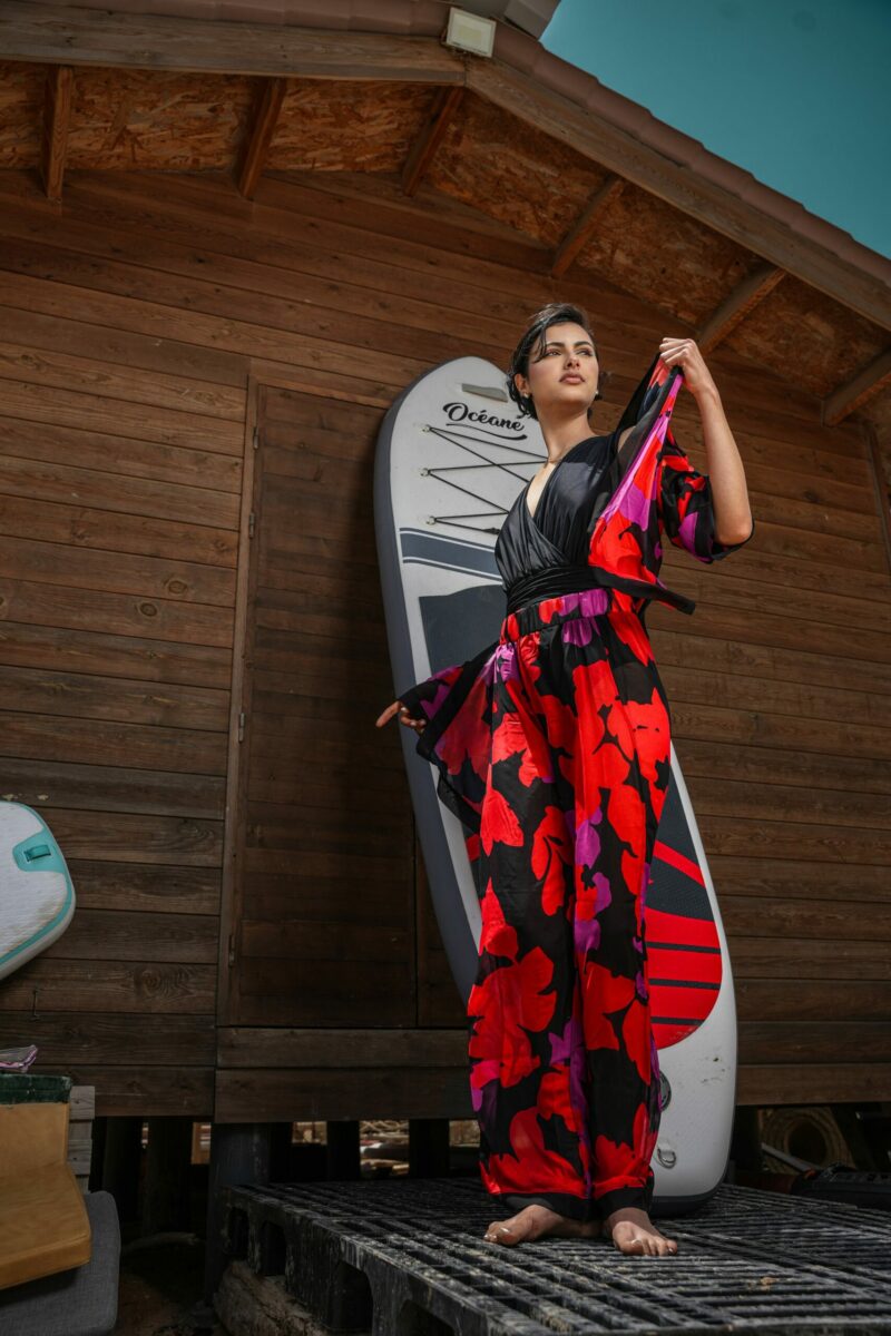 Red and Black Floral - Sea Whisper Set