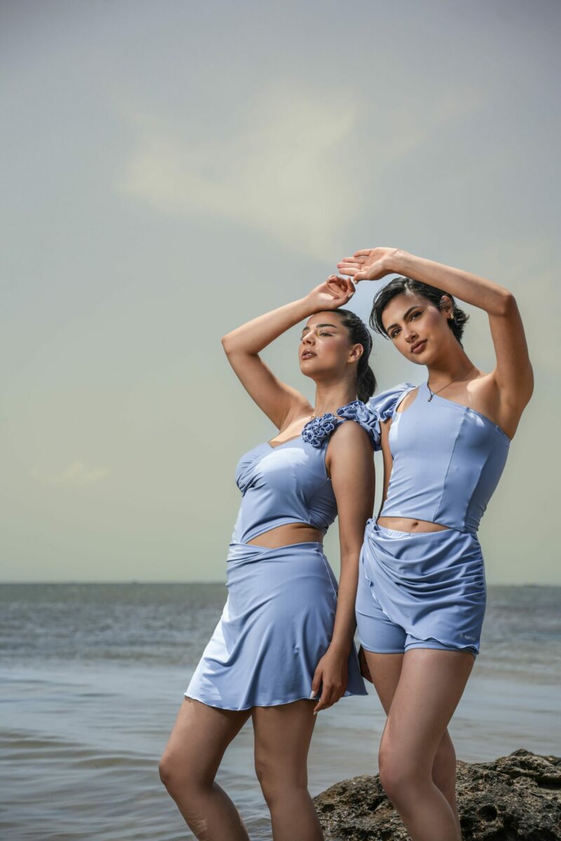 Sky Blue - Soft Flower Dress