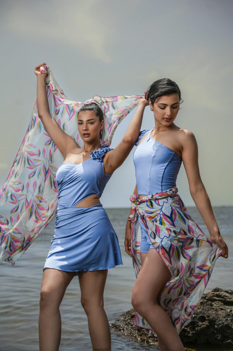 Beach Pareo Fleuri Pastel