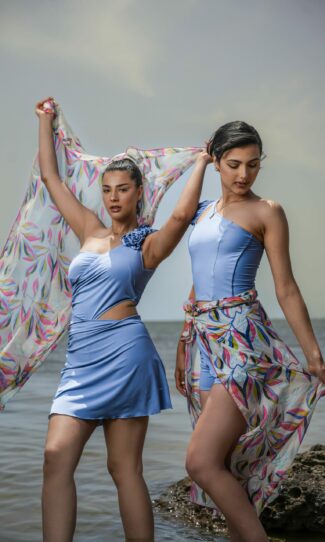 Sky Blue - Soft Flower Dress