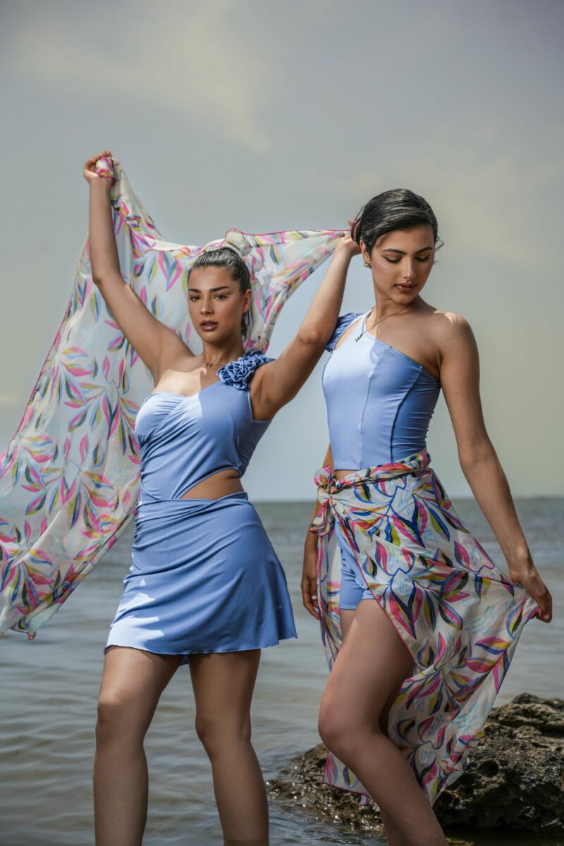 Sky Blue - Soft Flower Dress